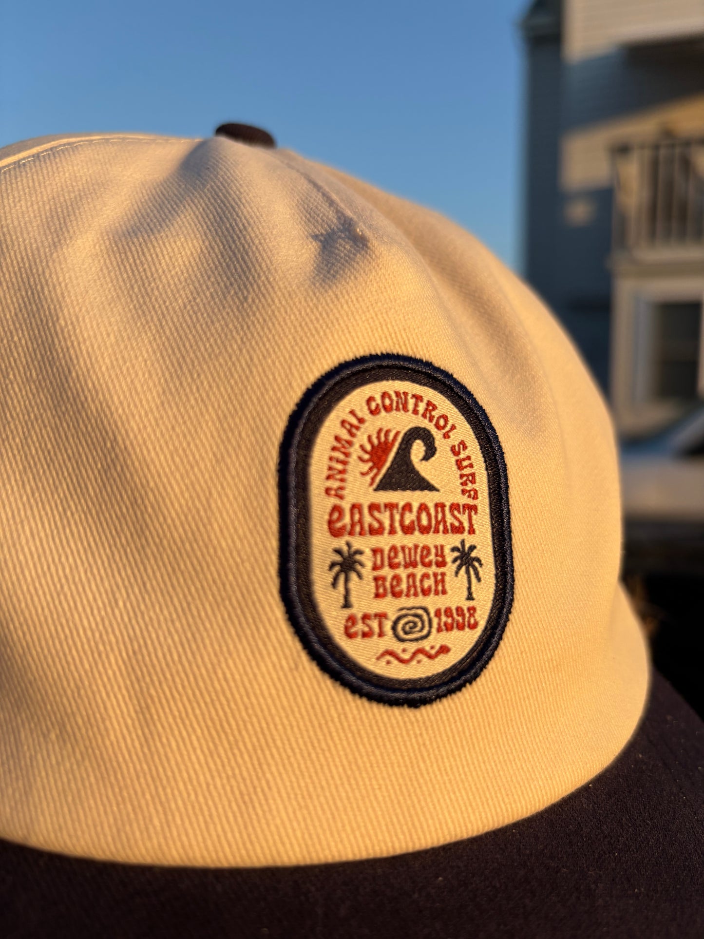 Dewey East Coast Beige and Navy Hat
