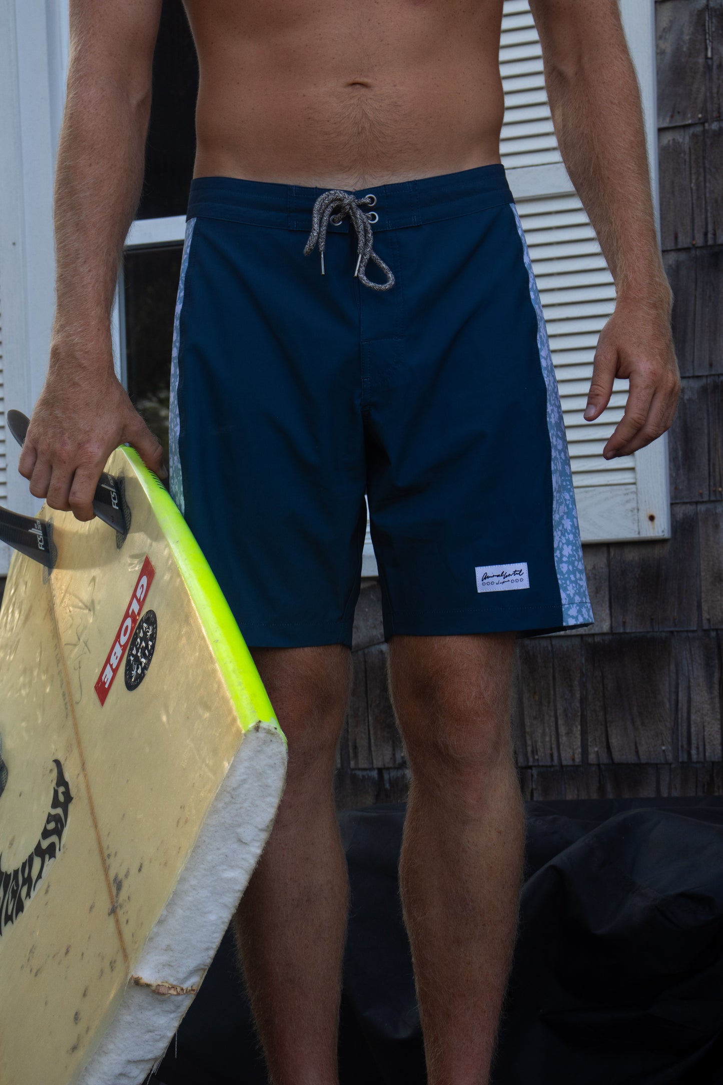 Dark Blue and Floral Boardies